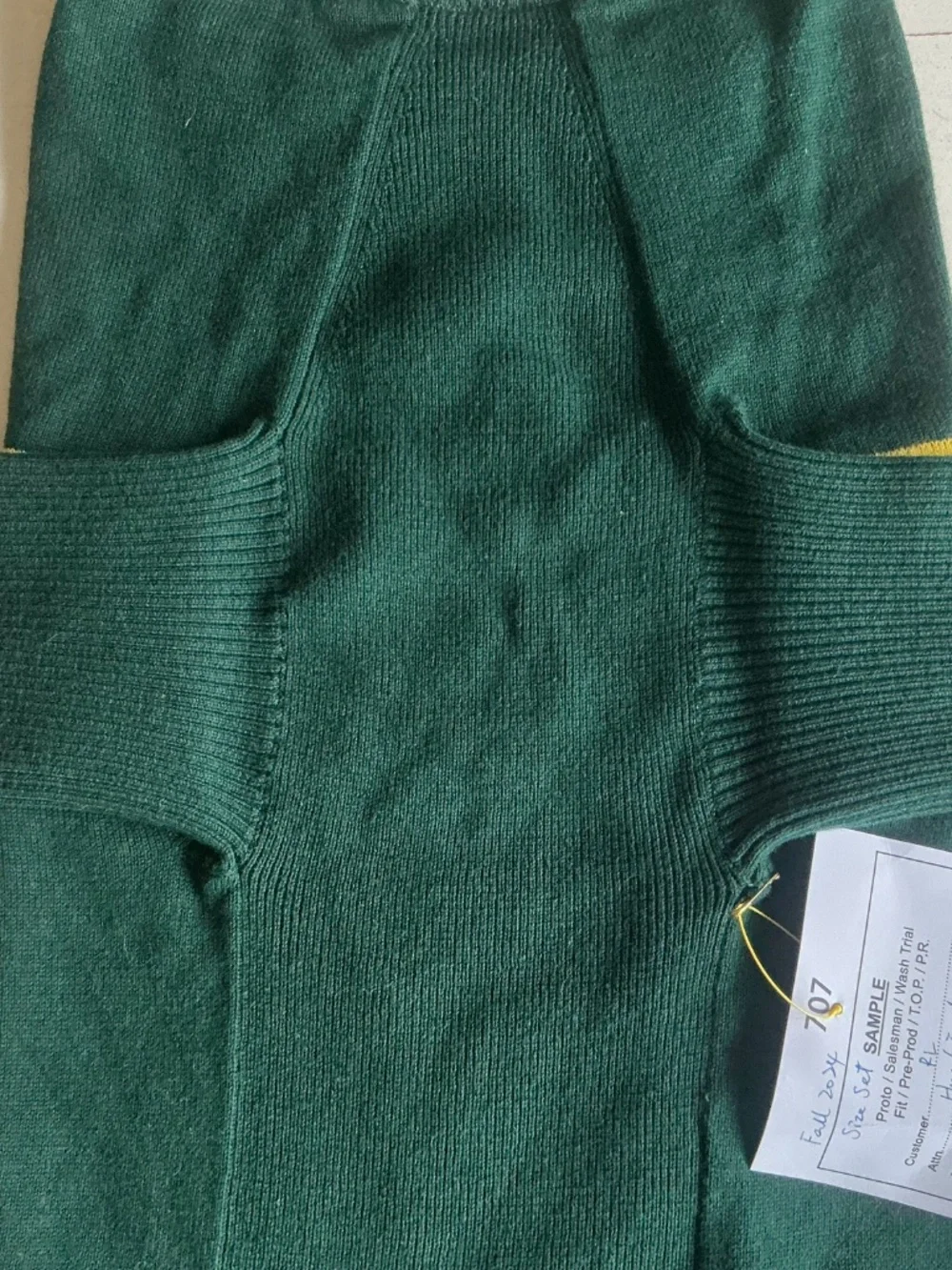 Sample New - POLO Ralph Lauren Forest Green Yellow POLO Pet DOG Sweater XL